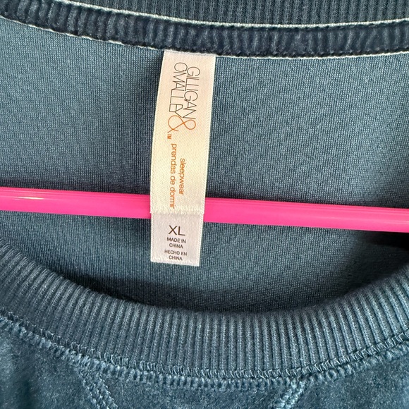 Gilligan & O'Malley Teal Blue Velour Sweatshirt - Picture 6 of 7
